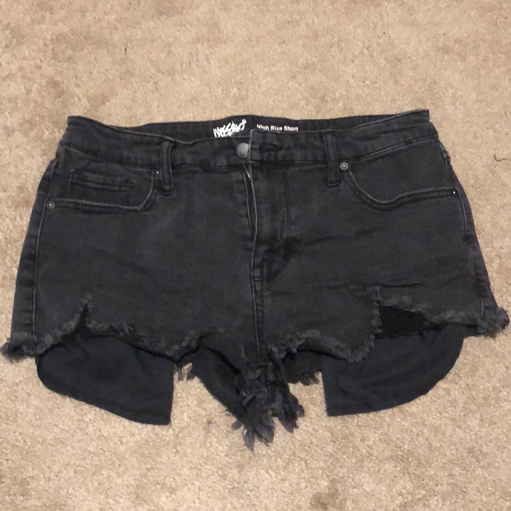 Black Ripped Shorts